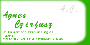 agnes czirfusz business card