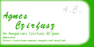 agnes czirfusz business card